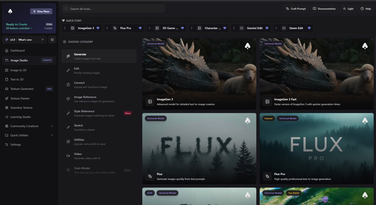 Image of Generate tab interface